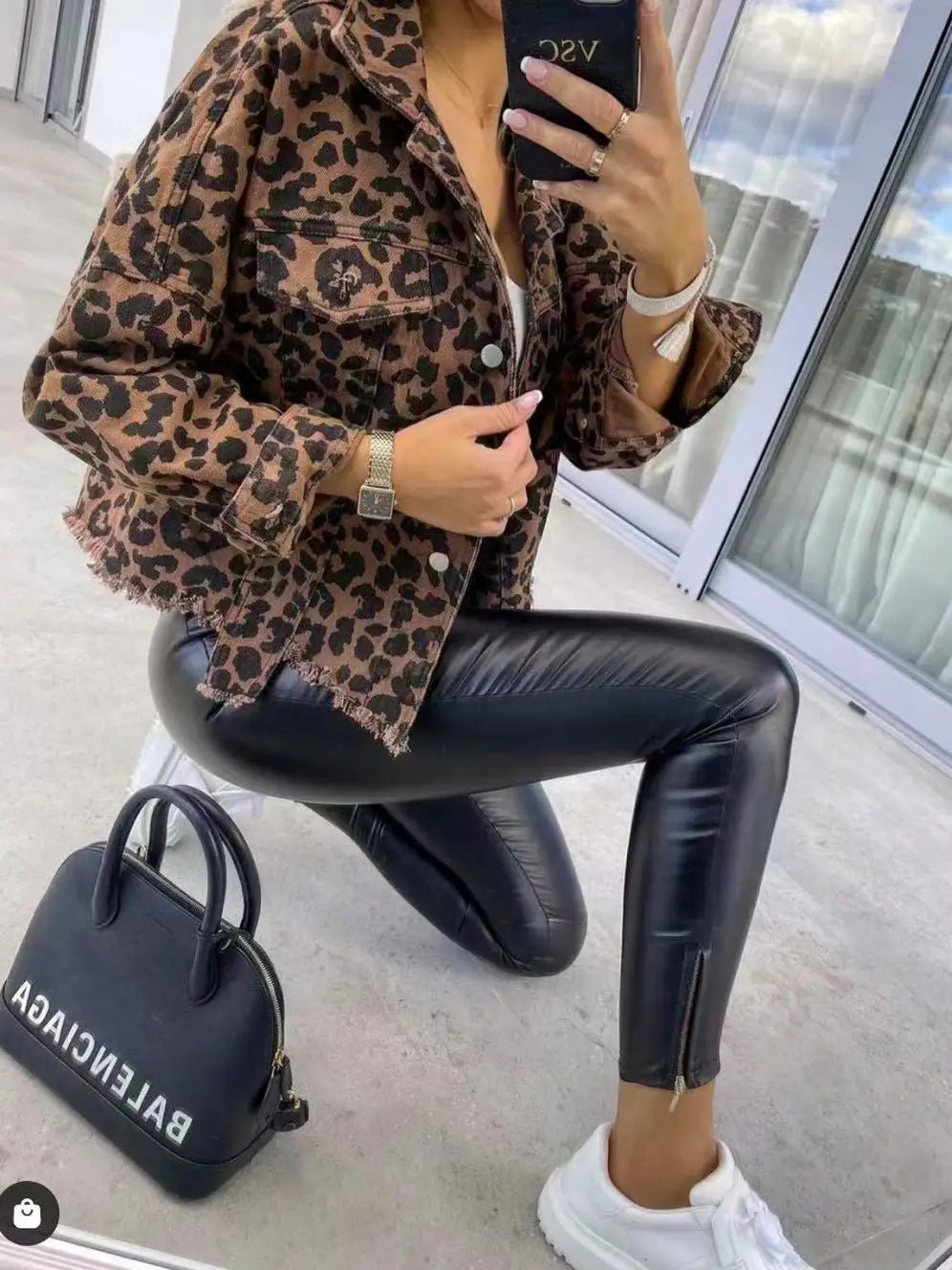 Leopard Print Denim Jacket - Mad Gringa Hats & Boutique