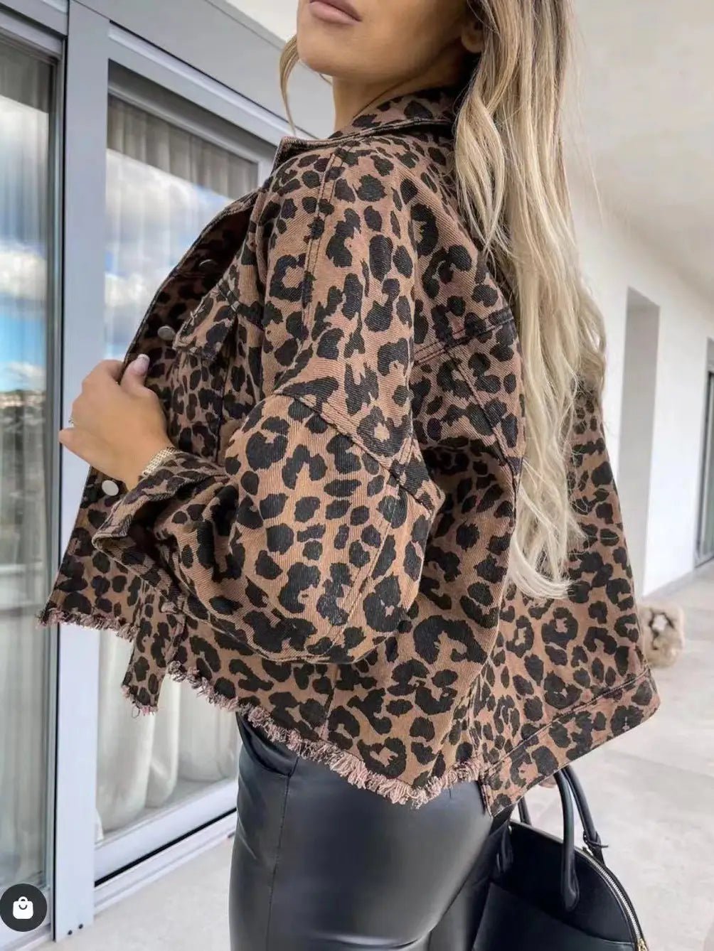 Leopard Print Denim Jacket - Mad Gringa Hats & Boutique