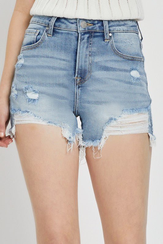 Risen Jeans HIGH RISE DISTRESSED SHORTS - Mad Gringa Hats & Boutique