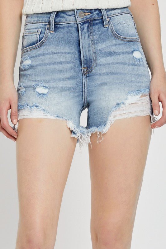 Risen Jeans HIGH RISE DISTRESSED SHORTS - Mad Gringa Hats & Boutique