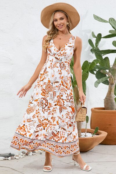 Paisley V-Neck Wide Strap Dress - Mad Gringa Hats & Boutique