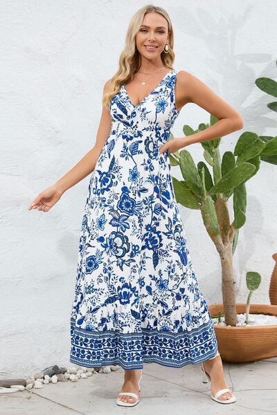 Paisley V-Neck Wide Strap Dress - Mad Gringa Hats & Boutique