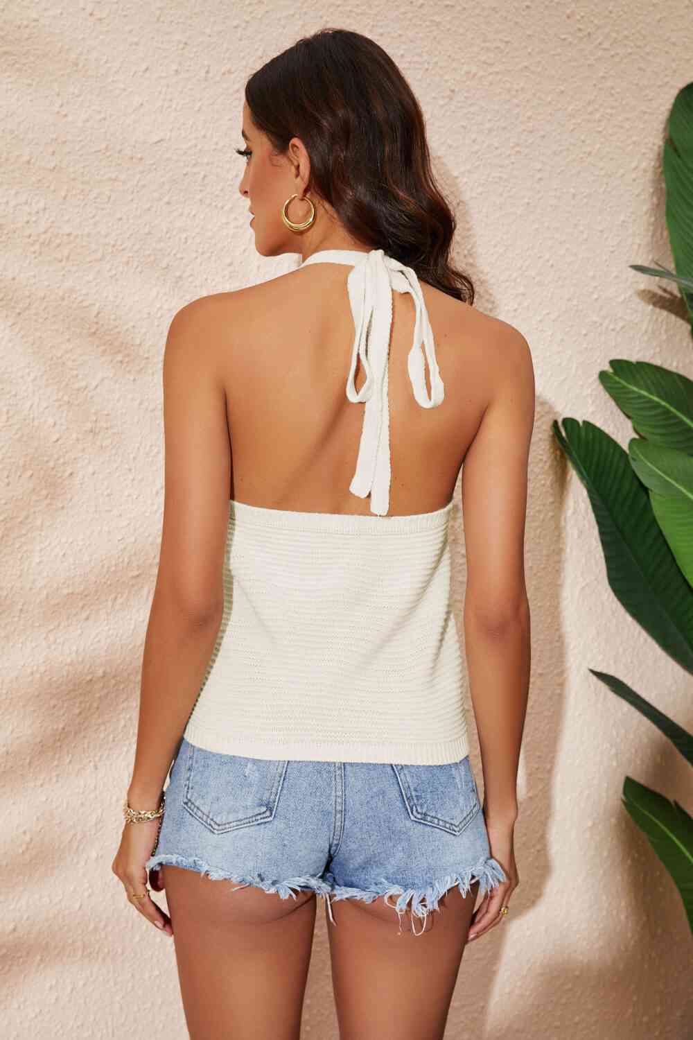 Rainbow Stripe Halter Neck Knit Tank - Mad Gringa Hats & Boutique