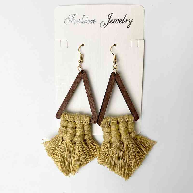 Tassel Detail Geometric Earrings - Mad Gringa Hats & Boutique
