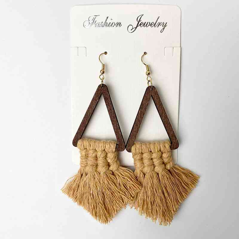 Tassel Detail Geometric Earrings - Mad Gringa Hats & Boutique