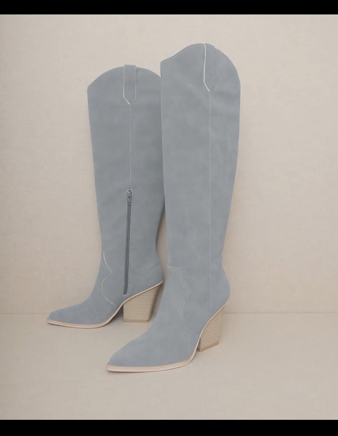 The Saipan Slate Blue | Gorgeous Slim Fit Knee High Boot - Mad Gringa Hats & Boutique