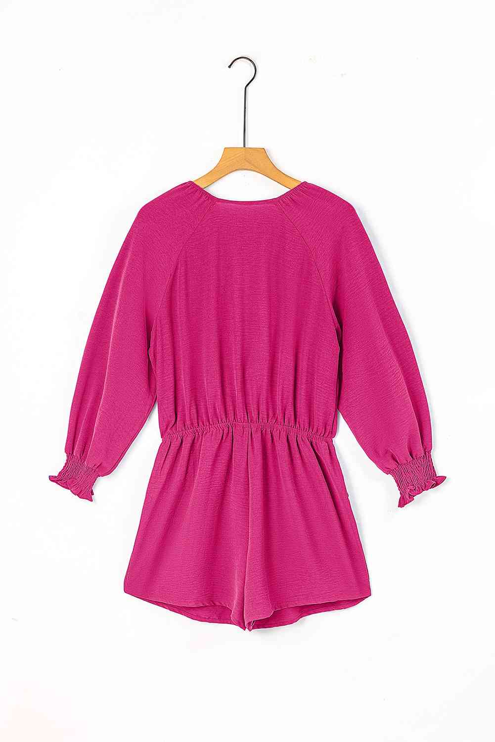 Tied Flounce Sleeve Plunge Romper - Mad Gringa Hats & Boutique