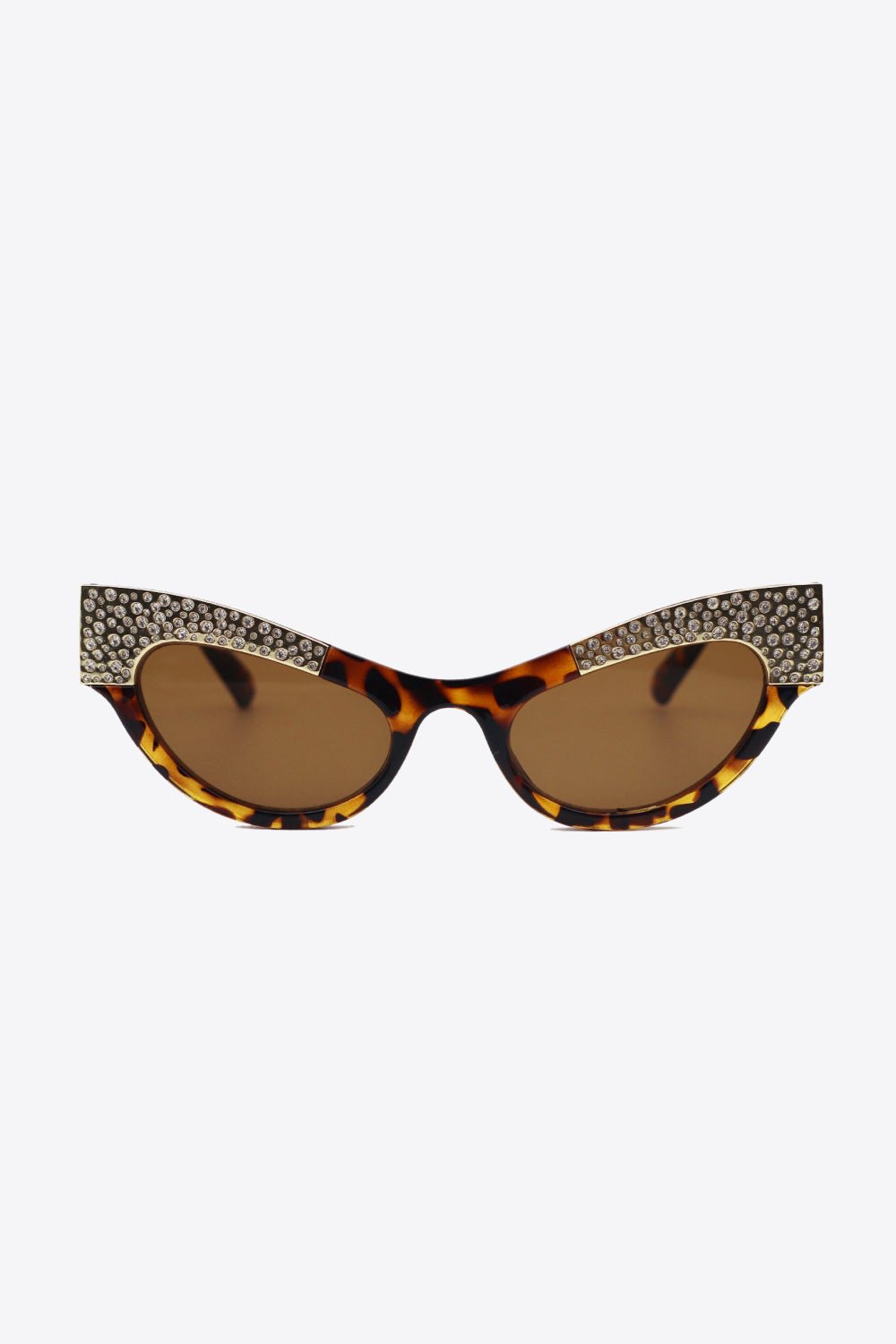 UV400 Rhinestone Trim Cat-Eye Sunglasses - Mad Gringa Hats & Boutique