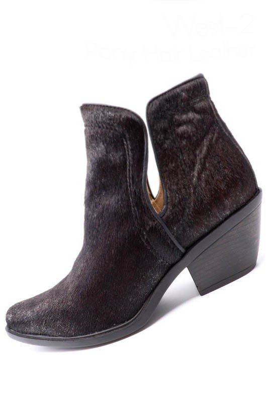 Western Cut Out Animal Hair Booties - Mad Gringa Hats & Boutique