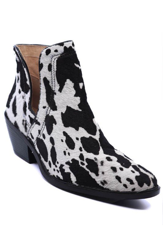 Western Cut Out Animal Hair Booties - Mad Gringa Hats & Boutique