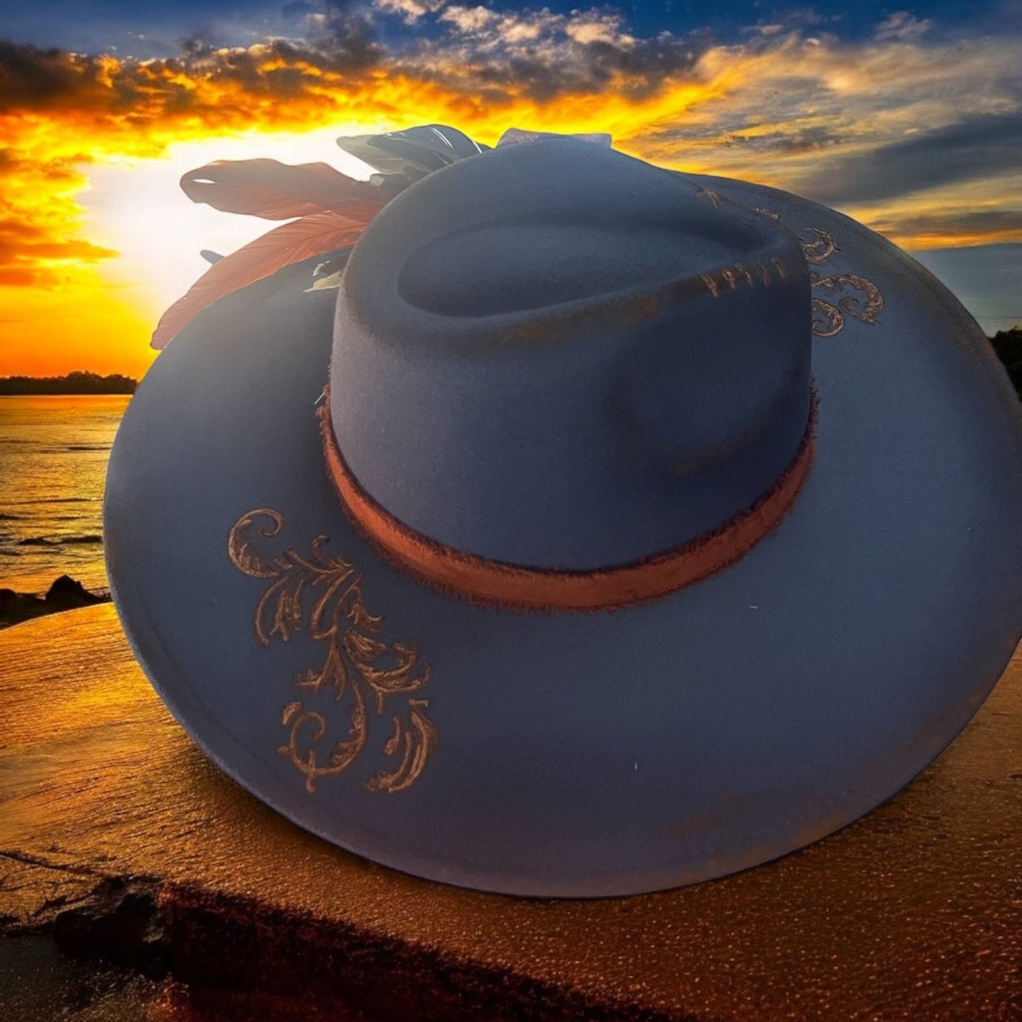 Bronzed Babe Burned Rancher Hat - Mad Gringa Hats & Boutique