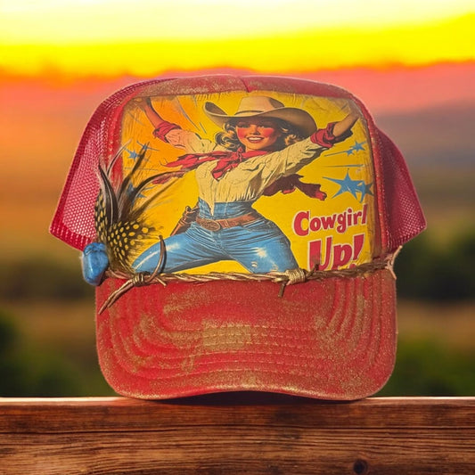 Cowgirl Up Trucker Hat - Mad Gringa Hats & Boutique