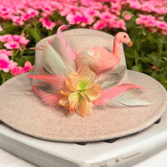 Flamingo Fab Hat Fascinator - Mad Gringa Hats & Boutique