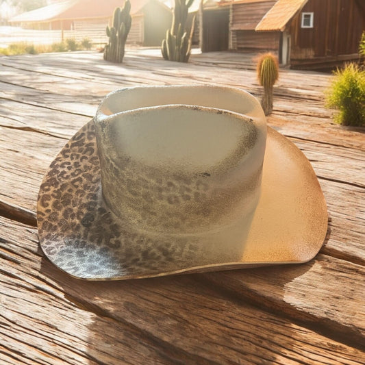 Hand Dyed Australian Wool Cowboy Hat - Leopard - Mad Gringa Hats & Boutique