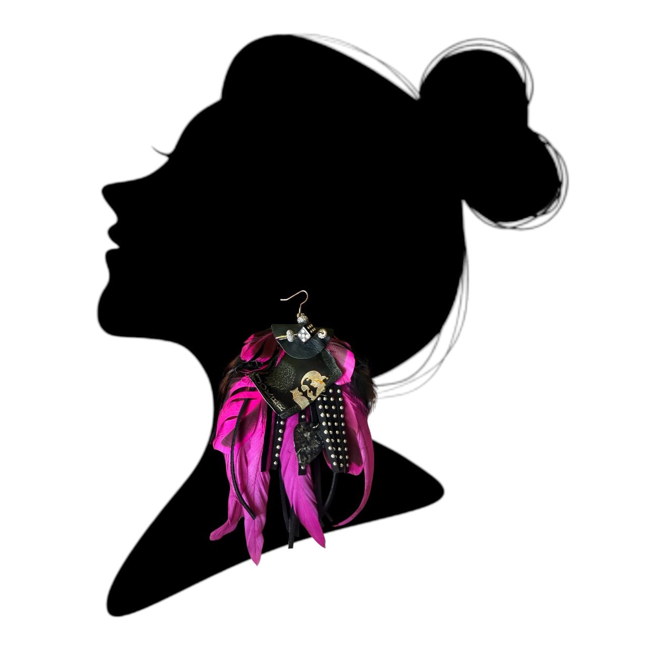 Hot Pink Feather Rockin’ Earrings - Mad Gringa Hats & Boutique