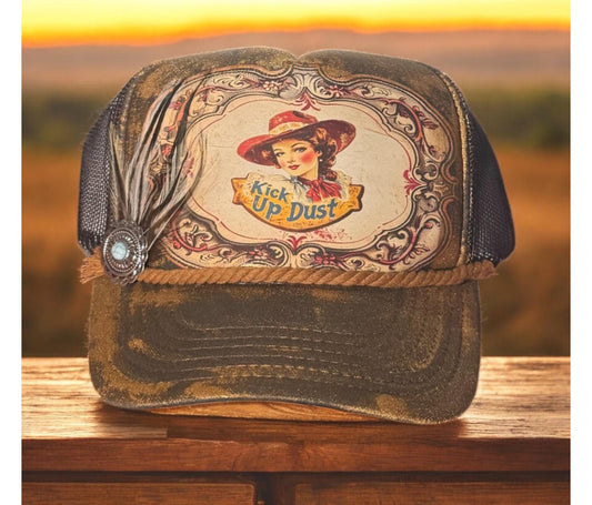 Kick Up Dust Trucker Hat - Mad Gringa Hats & Boutique