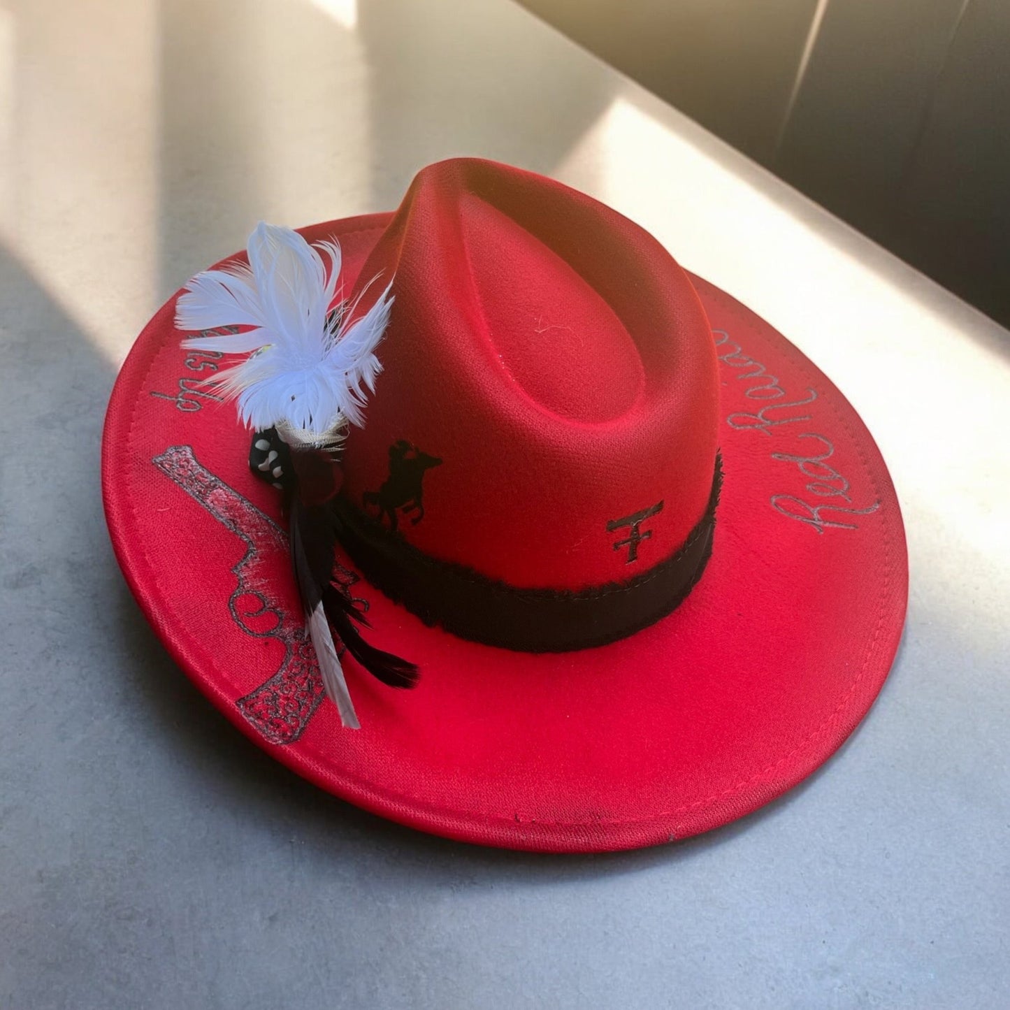 Lady In Red “Raider” - Mad Gringa Hats & Boutique
