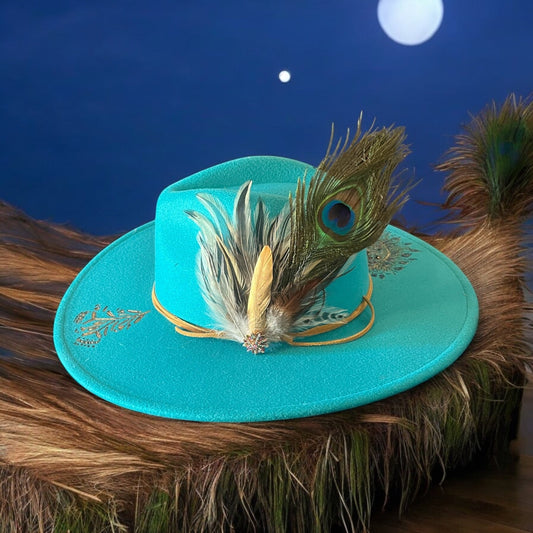 Pretty in Peacock - Mad Gringa Hats & Boutique
