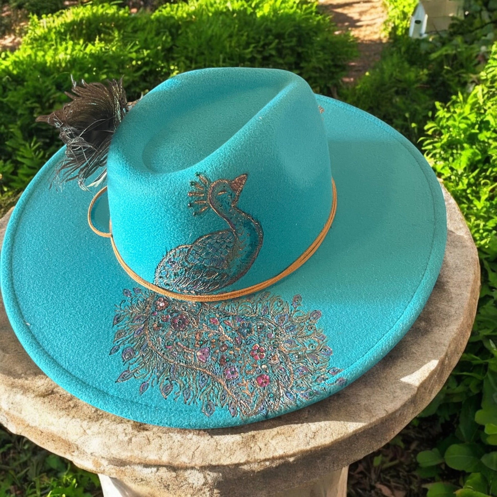 Pretty in Peacock - Mad Gringa Hats & Boutique
