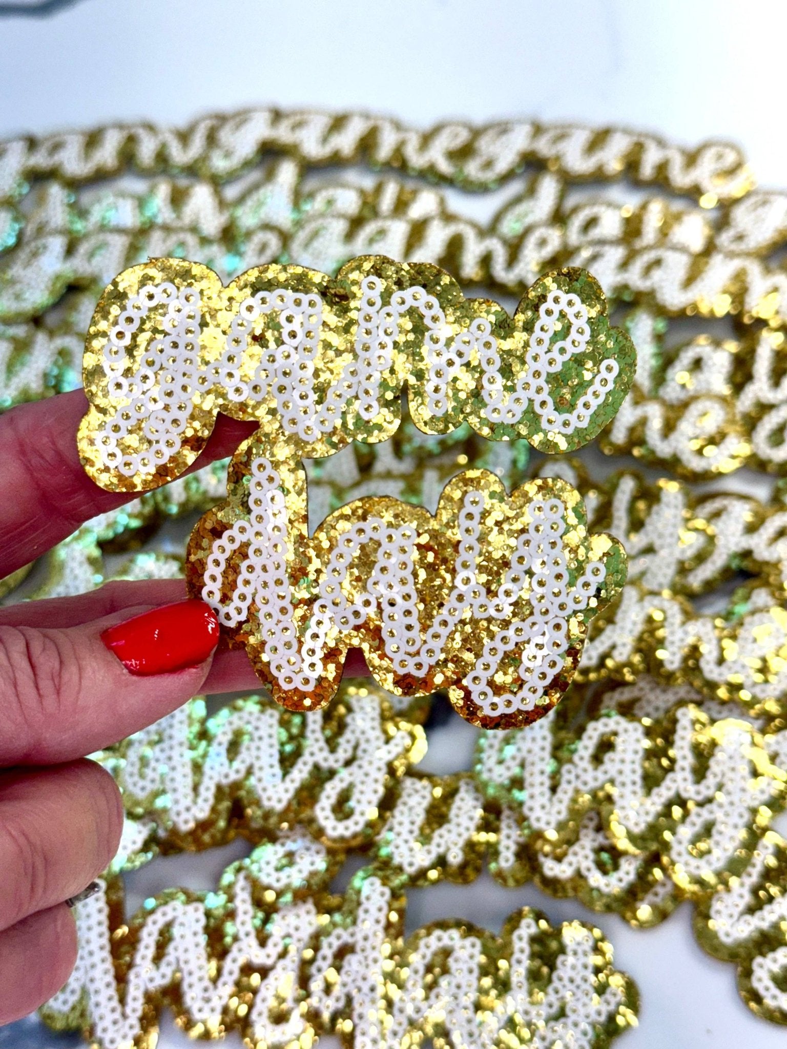 Sequin Game Day Patch. Trucker Hat Patch, Glitter Patch, Iron On Patch, Sports Patch, Game Day Patch, Patch for Hat, DIY - Mad Gringa Hats & Boutique