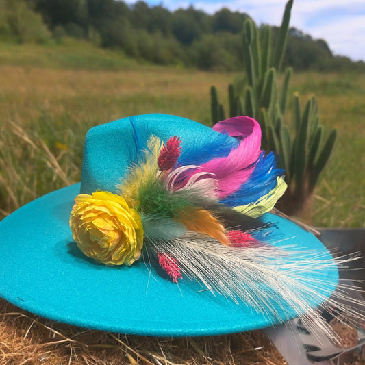Shes a Real Wild One Hat Fascinator - Mad Gringa Hats & Boutique