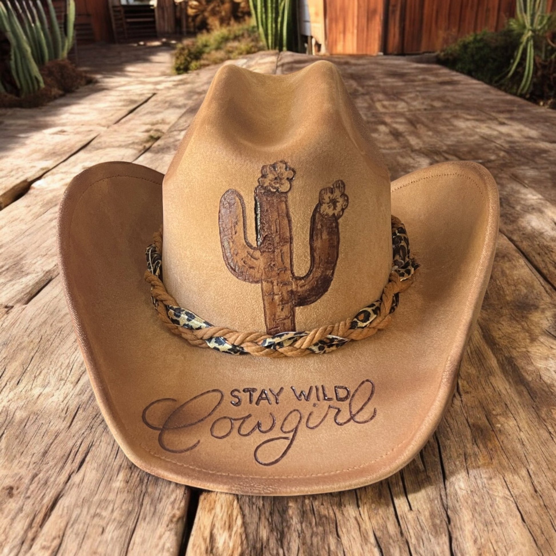 Stay Wild Cowgirl Burned Hat - Mad Gringa Hats & Boutique