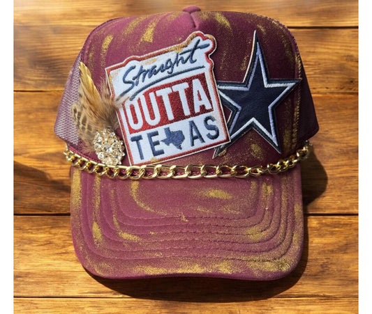 Strait Out Of Texas Trucker Hat - Mad Gringa Hats & Boutique