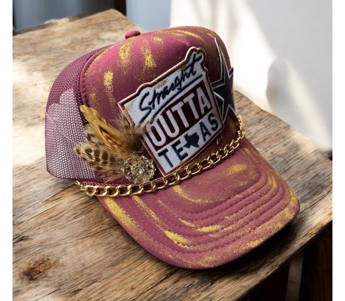 Strait Out Of Texas Trucker Hat - Mad Gringa Hats & Boutique