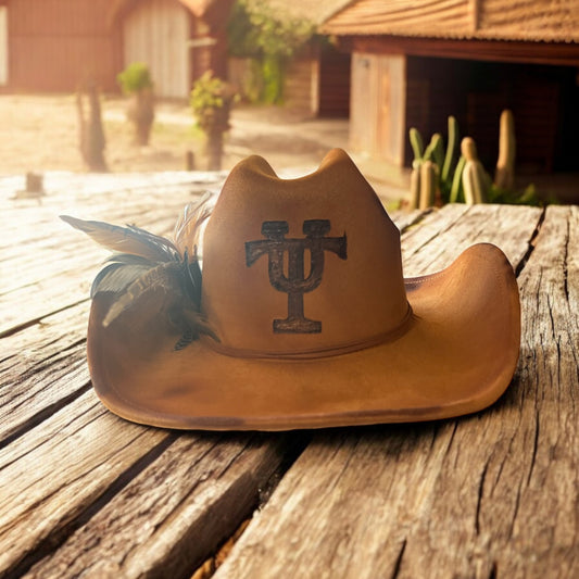 UT Longhorn Hand Burned Hat - Mad Gringa Hats & Boutique
