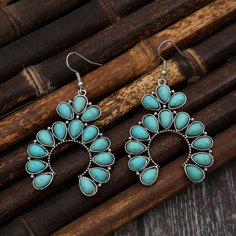 Artificial Turquoise Drop Earrings - Mad Gringa Hats & Boutique