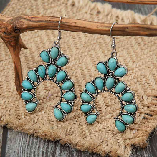 Artificial Turquoise Drop Earrings - Mad Gringa Hats & Boutique