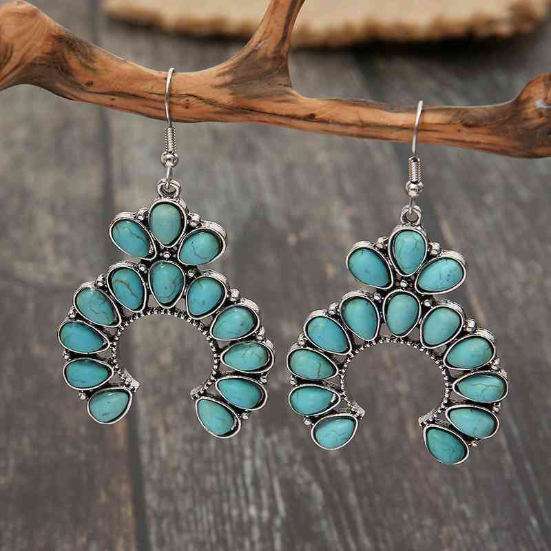 Artificial Turquoise Drop Earrings - Mad Gringa Hats & Boutique