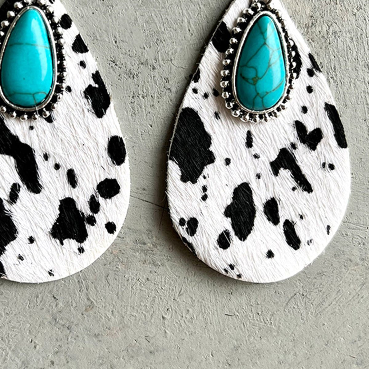 Artificial Turquoise Teardrop Earrings - Mad Gringa Hats & Boutique