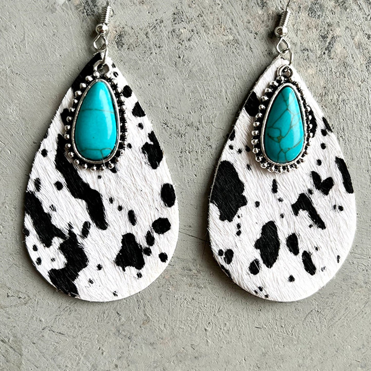 Artificial Turquoise Teardrop Earrings - Mad Gringa Hats & Boutique