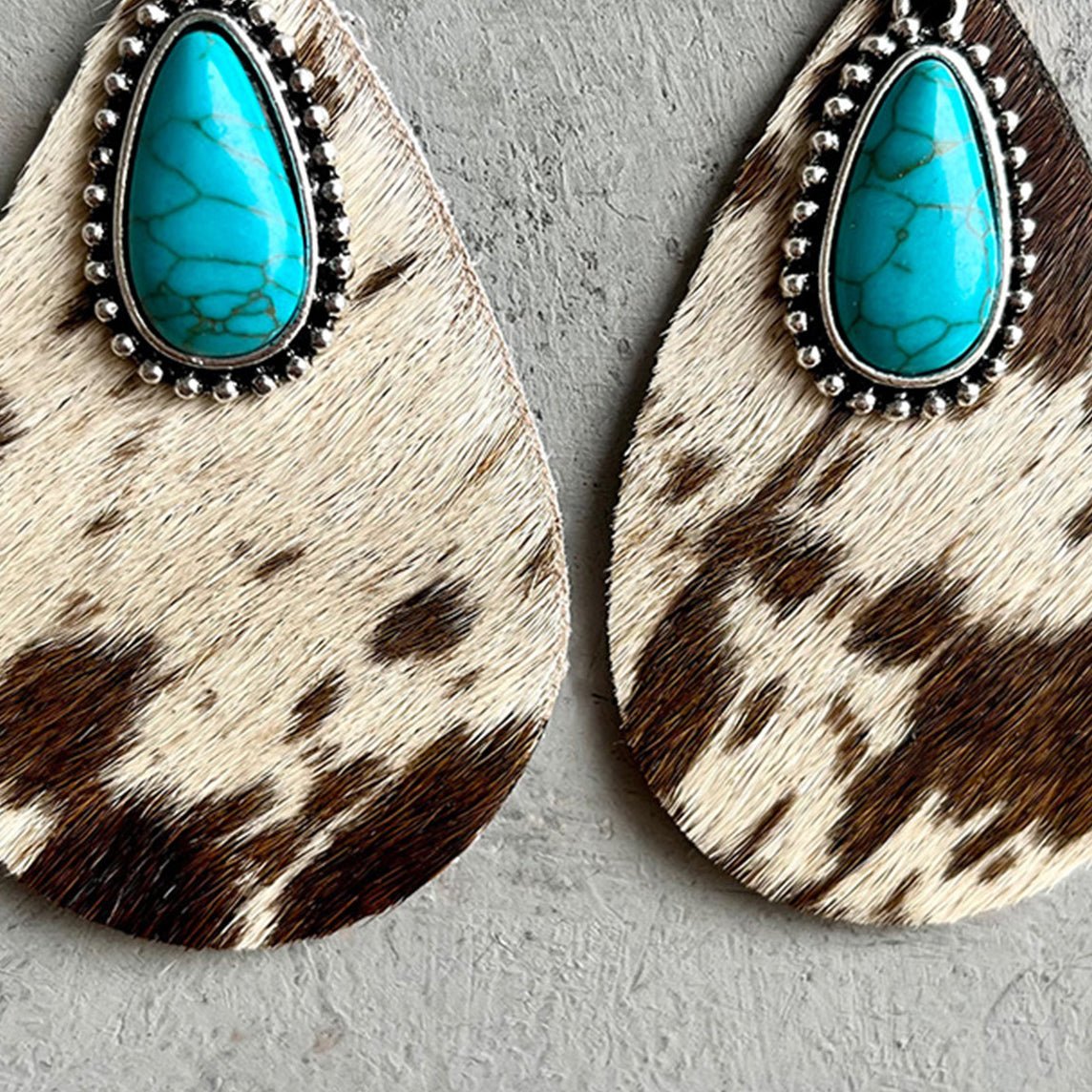 Artificial Turquoise Teardrop Earrings - Mad Gringa Hats & Boutique