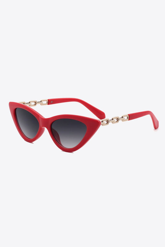 Chain Detail Cat-Eye Sunglasses - Mad Gringa Hats & Boutique