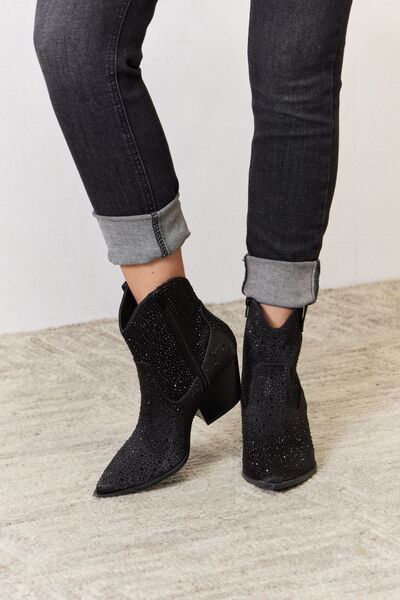 Rhinestone Ankle Cowboy Boots - Mad Gringa Hats & Boutique