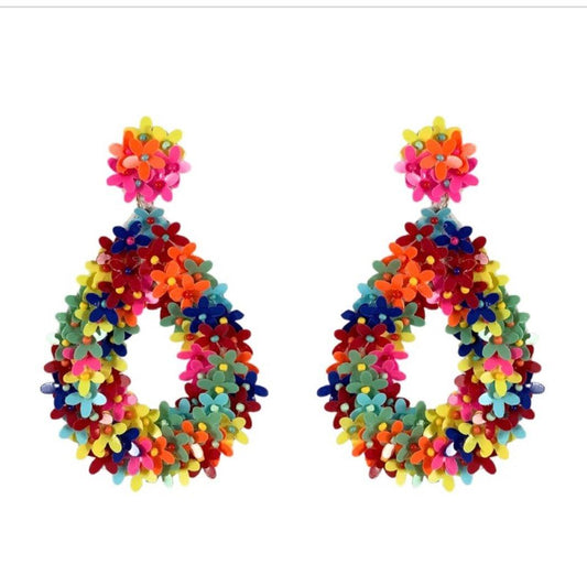 Flower Power Bead Earrings - Mad Gringa Hats & Boutique