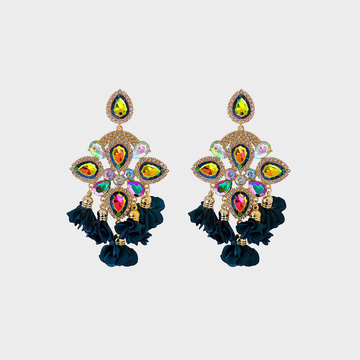 Flower Shape Rhinestone Alloy Dangle Earrings - Mad Gringa Hats & Boutique