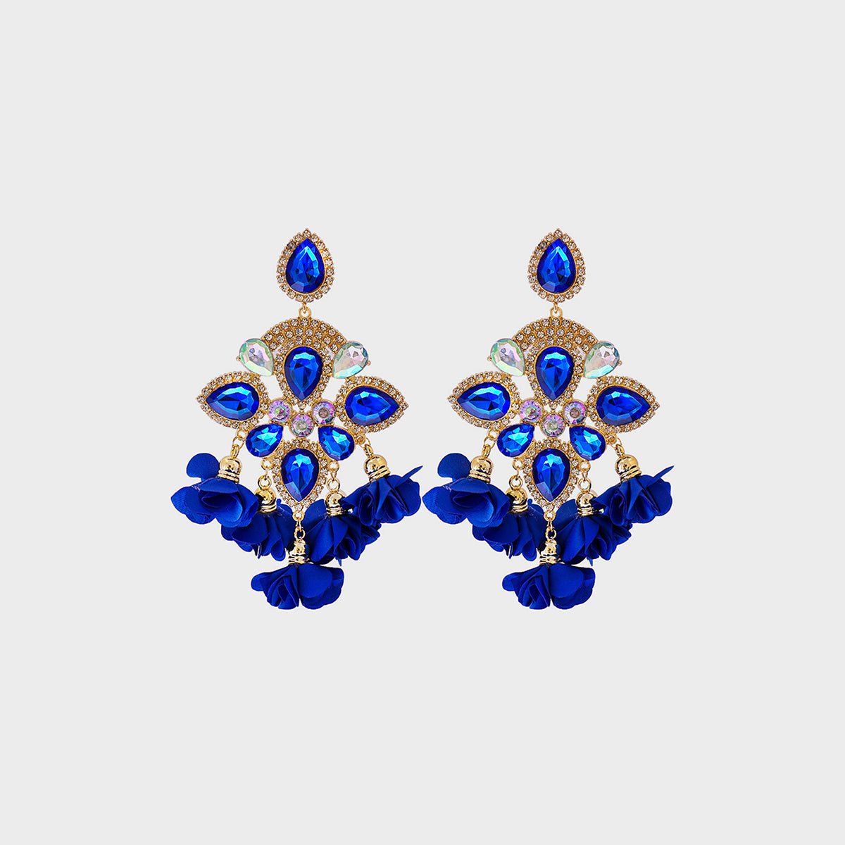 Flower Shape Rhinestone Alloy Dangle Earrings - Mad Gringa Hats & Boutique