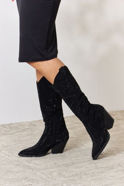 Forever Link Rhinestone Knee High Cowboy Boots - Mad Gringa Hats & Boutique
