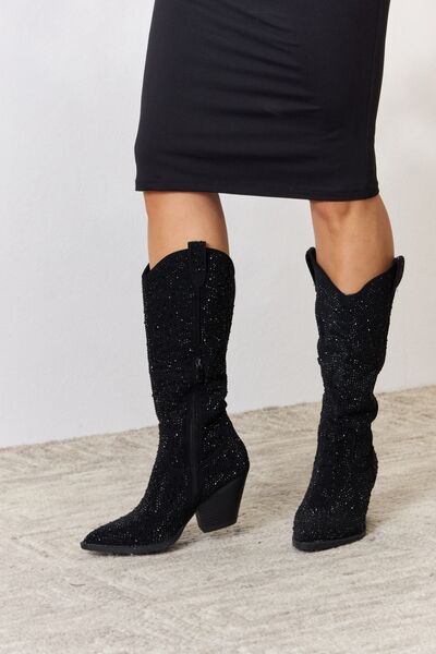 Forever Link Rhinestone Knee High Cowboy Boots - Mad Gringa Hats & Boutique