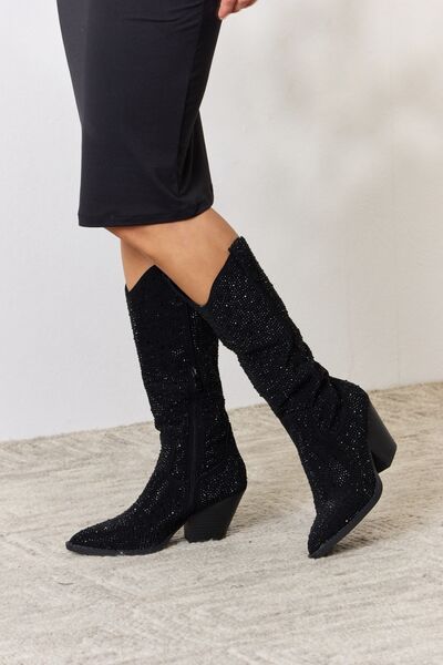 Forever Link Rhinestone Knee High Cowboy Boots - Mad Gringa Hats & Boutique
