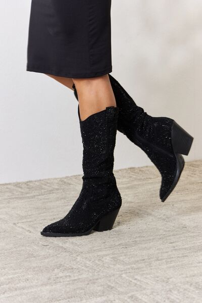 Forever Link Rhinestone Knee High Cowboy Boots - Mad Gringa Hats & Boutique