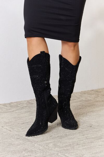 Forever Link Rhinestone Knee High Cowboy Boots - Mad Gringa Hats & Boutique