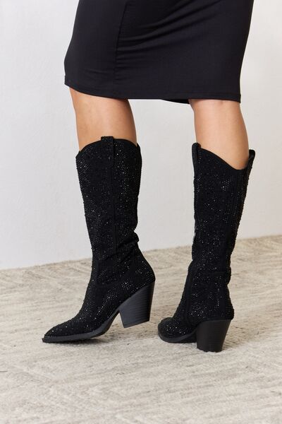 Forever Link Rhinestone Knee High Cowboy Boots - Mad Gringa Hats & Boutique