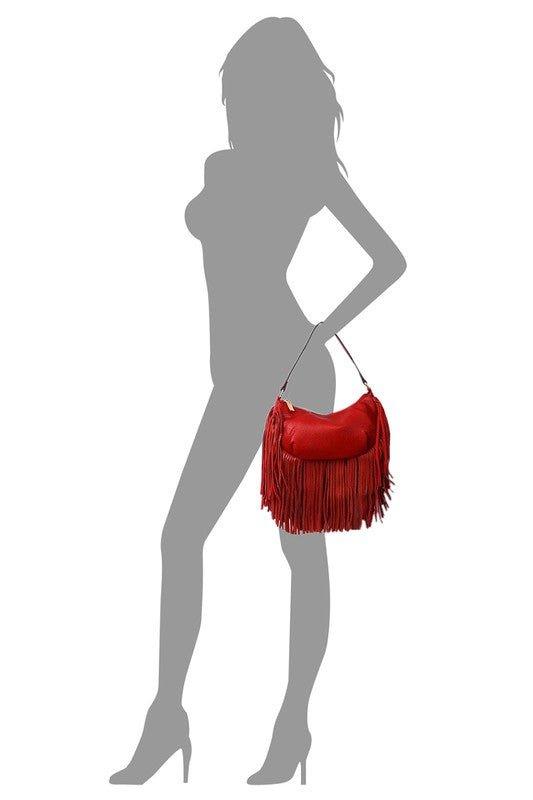 Fringe Shoulder Bag Hobo - Mad Gringa Hats & Boutique