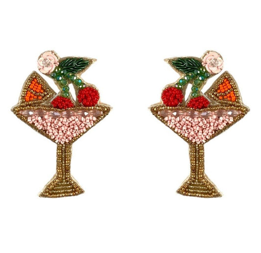 Fruity Drink Bead Earrings - Mad Gringa Hats & Boutique