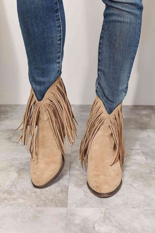 Legend Women's Fringe Cowboy Western Ankle Boots - Mad Gringa Hats & Boutique