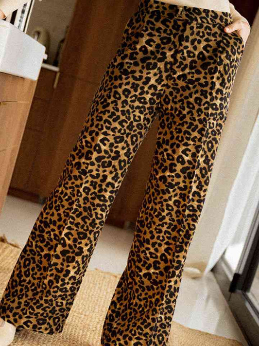 Leopard Wide Leg Pants - Mad Gringa Hats & Boutique